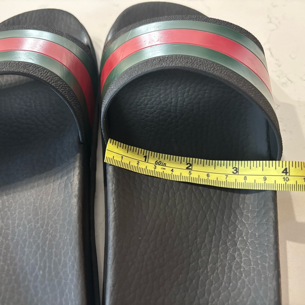 Gucci Men’s Web Signature Slide Sandals - Picture 12 of 14